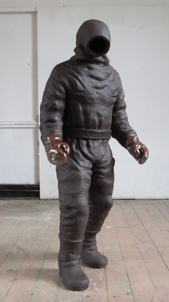 'the alchemist I'  2018 fired black clay H: 162 cm